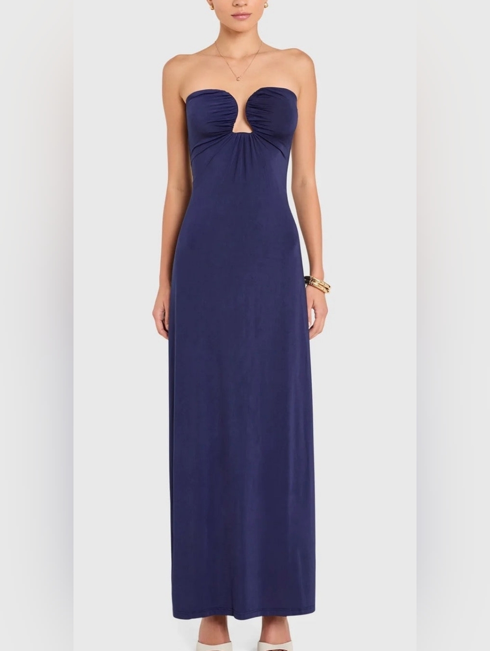 NWT Amanda Uprichard Navy Blue Saladana Maxi Dress - Sz Med